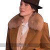 The Gentlemen Costume Michelle Dockery Brown Wool Trench Coat